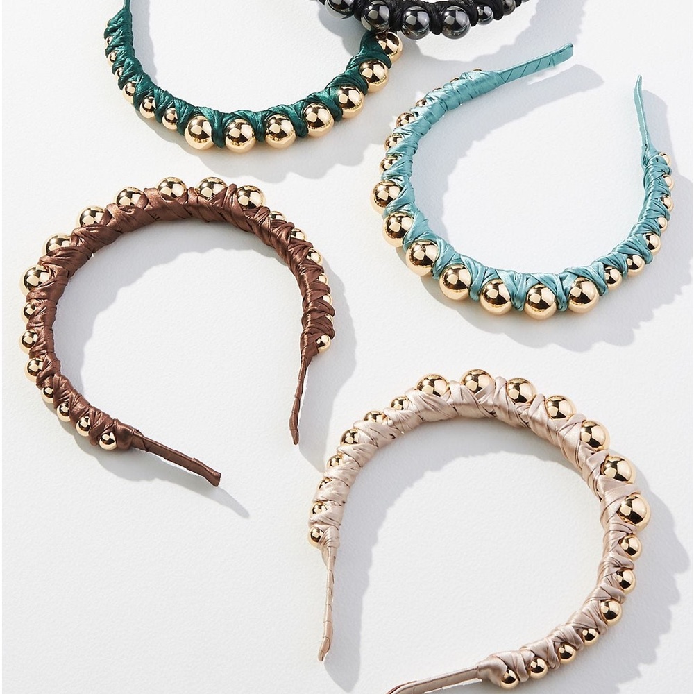 Anthropologie Silky Bauble Headband 🤎
